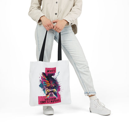 Personalized Initial Quote Owl Canvas Tote Custom Name