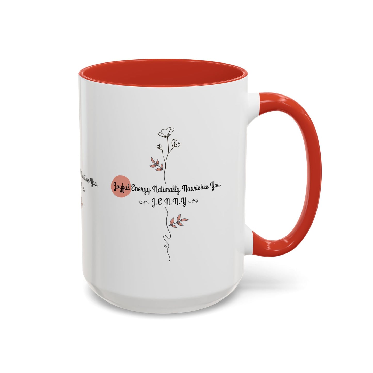 Personalized Initial Floral Minimalist Accent Coffee Mug