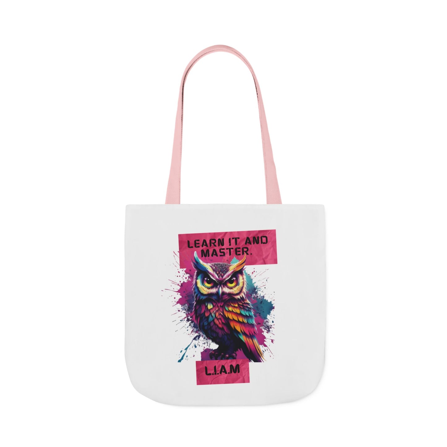 Personalized Initial Quote Owl Canvas Tote Custom Name