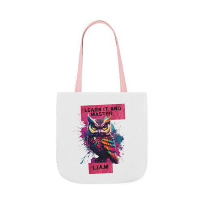 Personalized Initial Quote Owl Canvas Tote Custom Name