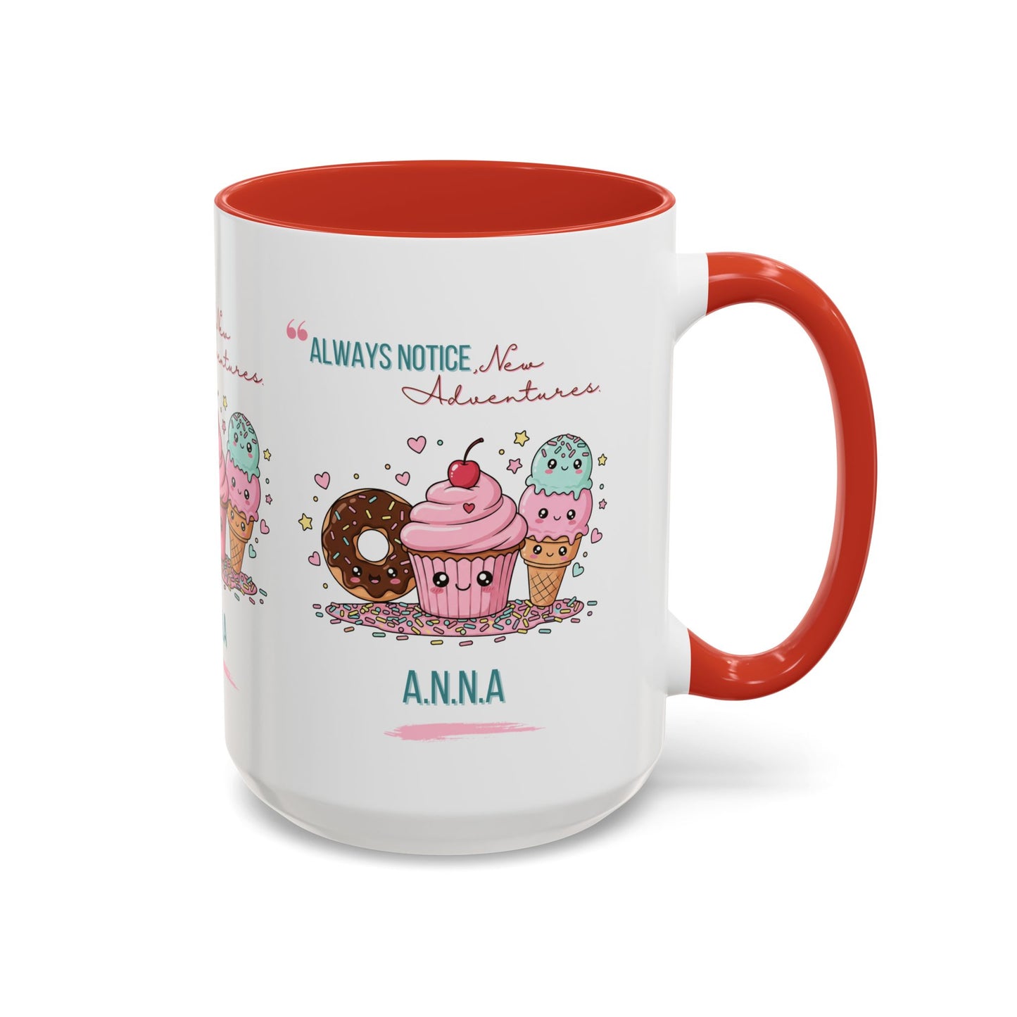 Personalized Initial Sweet Treat Accent Coffee Mug