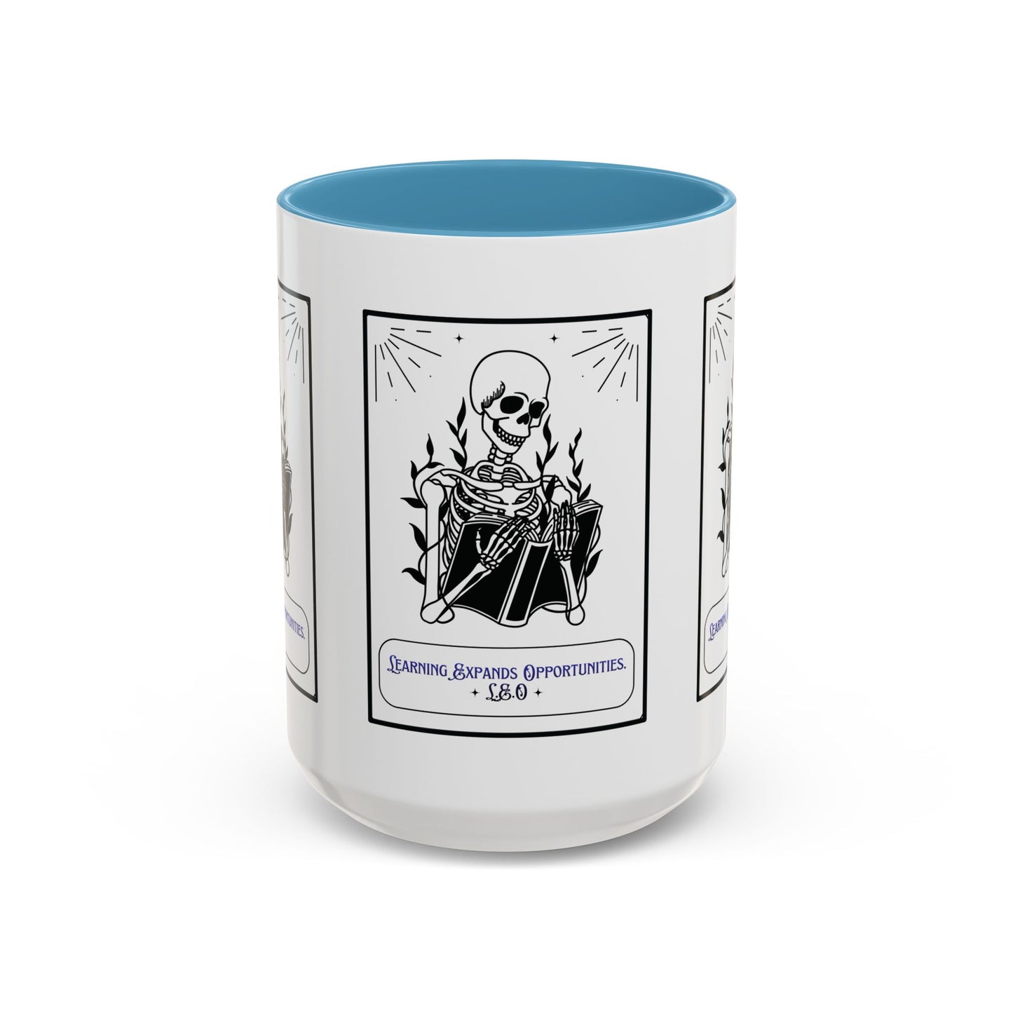 Personalized Initial Skeleton Accent Coffee Mug