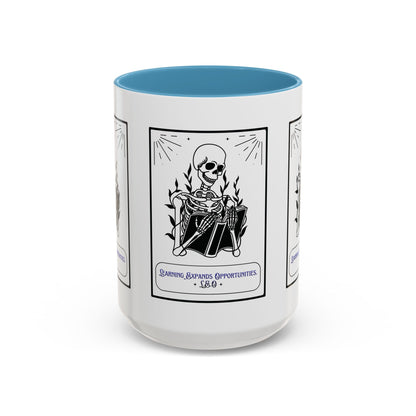 Personalized Initial Skeleton Accent Coffee Mug