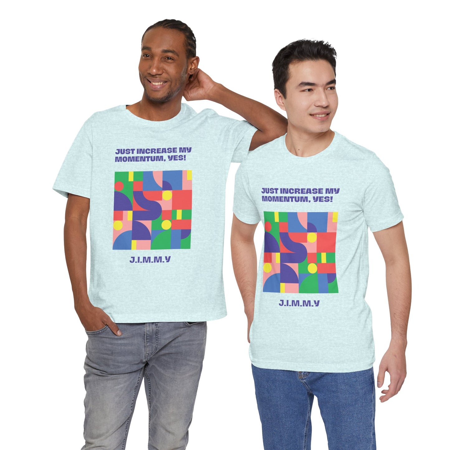 Personalized Momentum Graphic Colorful Geometric Design Tee