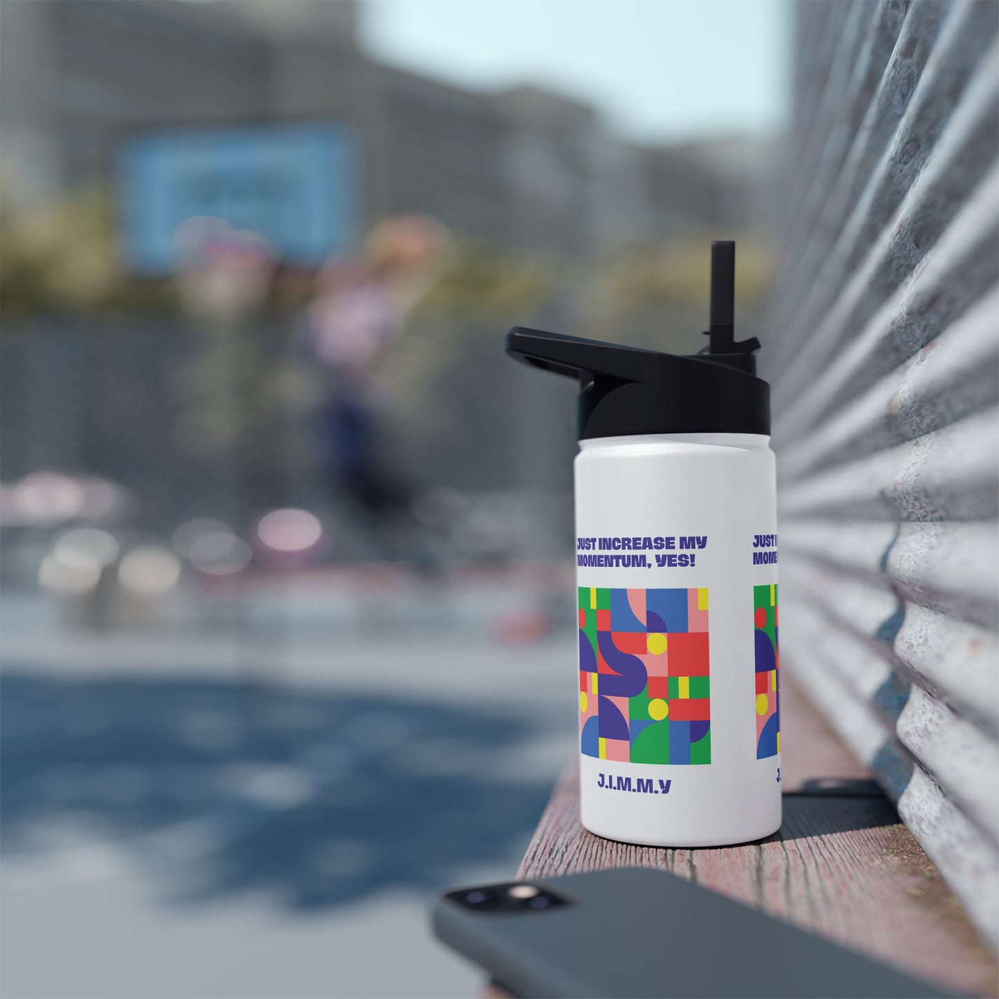 Personalized Initial Quote Colorful Momentum Stainless Steel Water Bottle