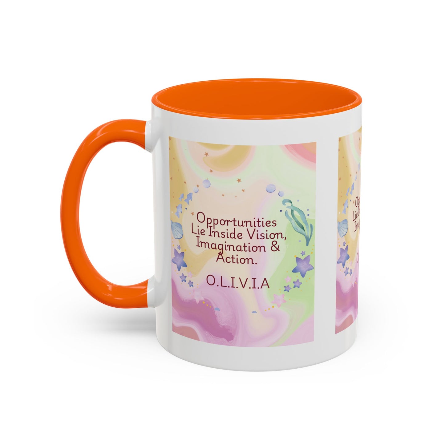 Personalized Ocean Theme Accent Coffee Mug