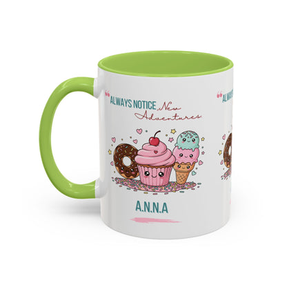 Personalized Initial Sweet Treat Accent Coffee Mug