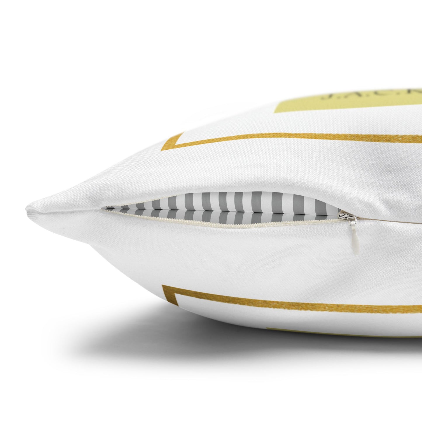 Personalized Initial Quote Pastel Inspirational — Custom Sayings on Square Poly Canvas Pillowcase