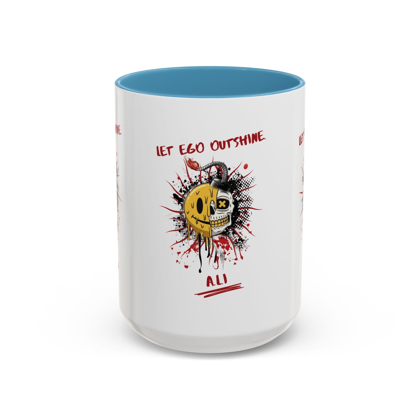 Personalized Split Smile Skull Accent Coffee Mug