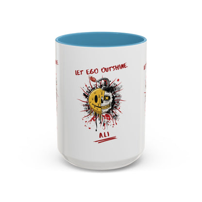 Personalized Split Smile Skull Accent Coffee Mug