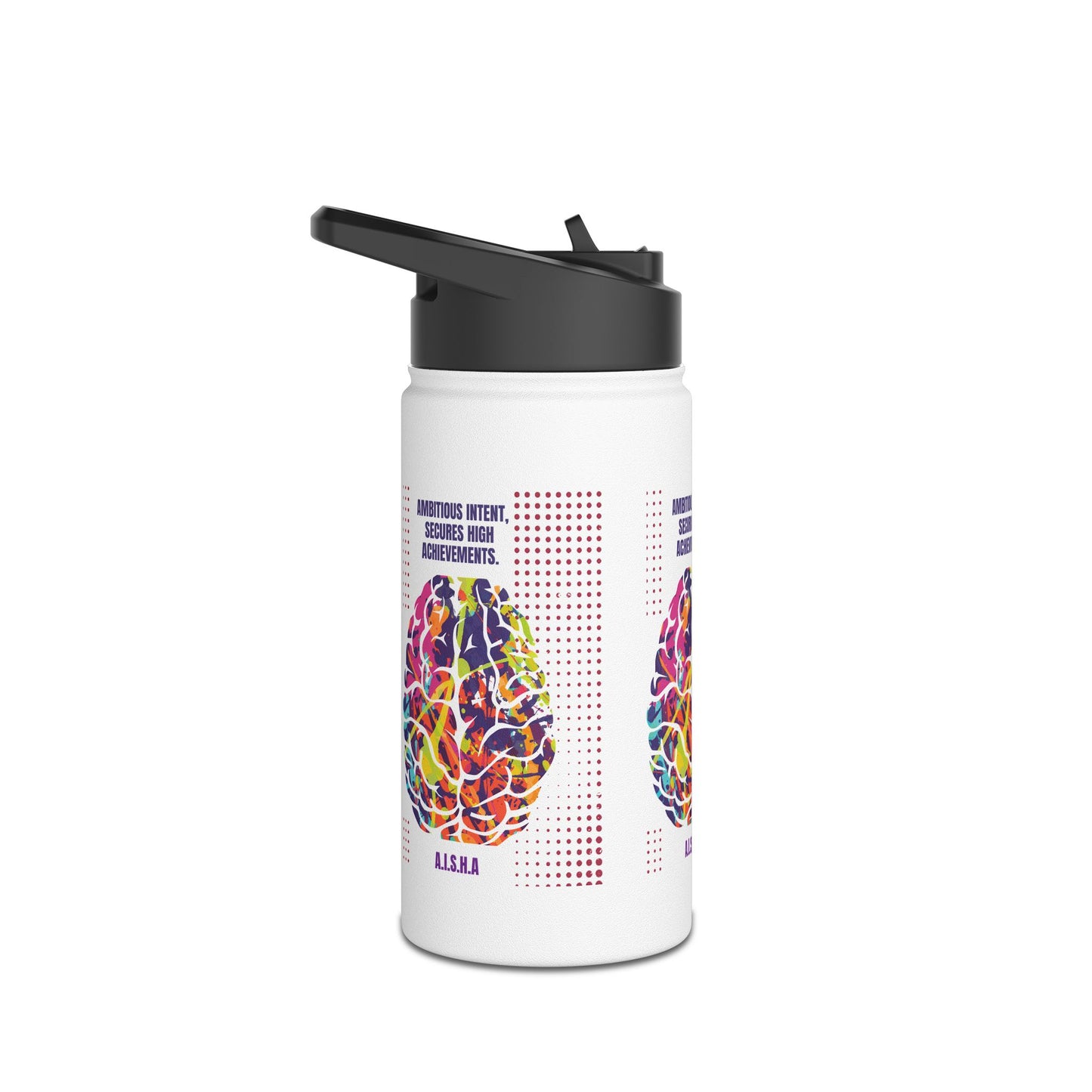 Personalized Initial Quote Brain Stainless Steel Water Bottle