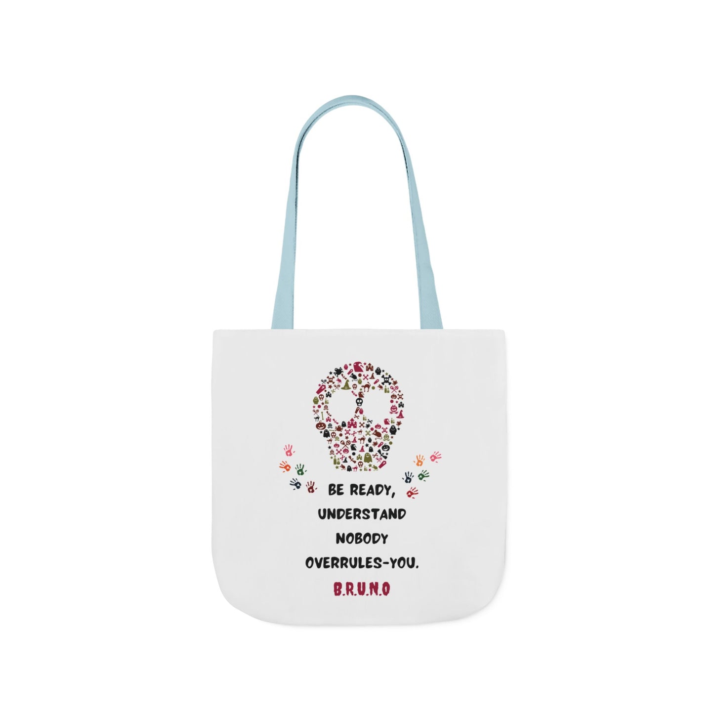 Personalized Initial Quote Floral Skull Canvas Tote Custom Name