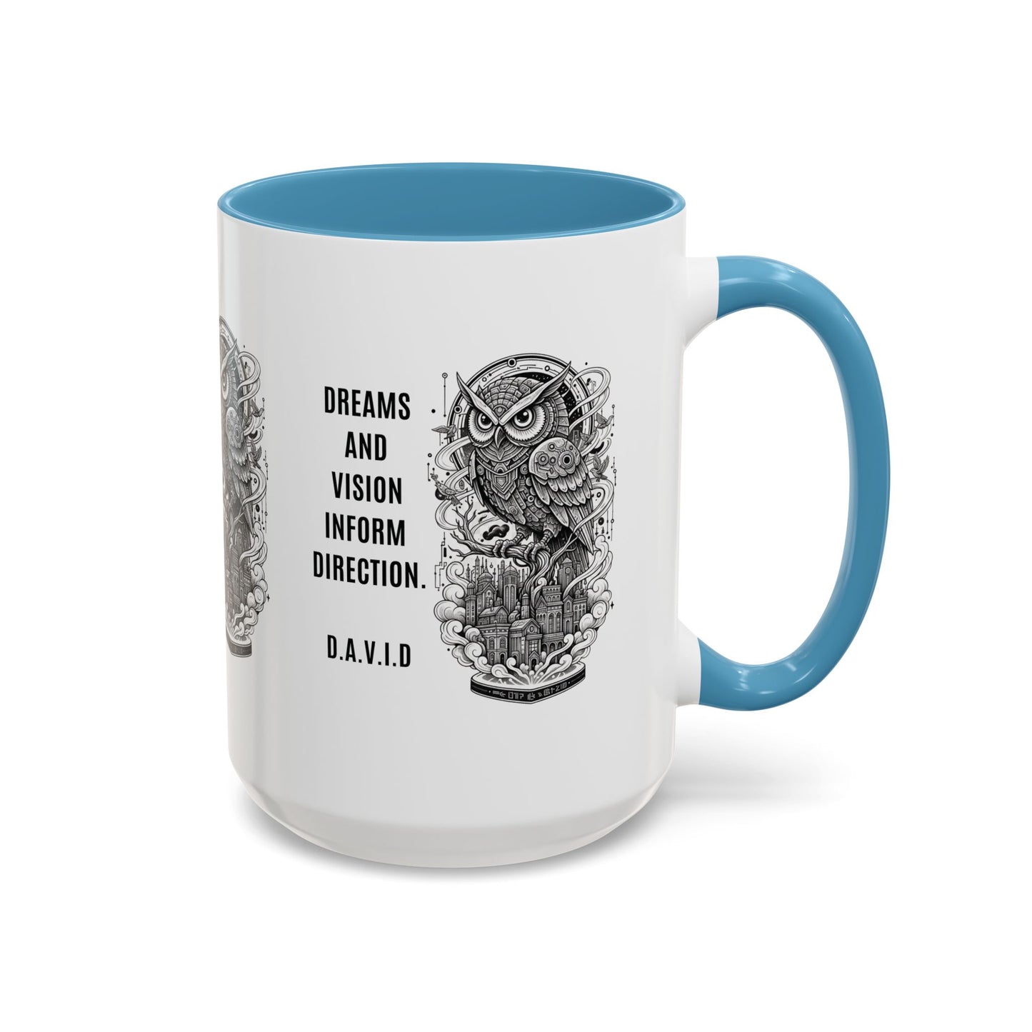 Personalized Owl Vision Accent Coffee Mug