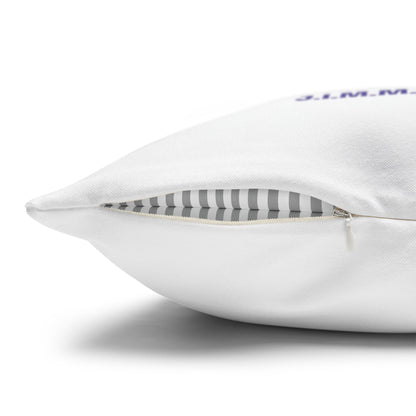 Personalized Initial Quote Colorful Momentum — Custom Sayings on Square Poly Canvas Pillowcase