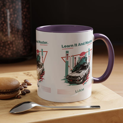 Personalized Retro Racing Accent Coffee Mug