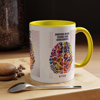 Personalized Initial Brain Accent Coffee Mug