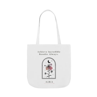 Personalized Initial Quote Floral Moon Canvas Tote Custom Name