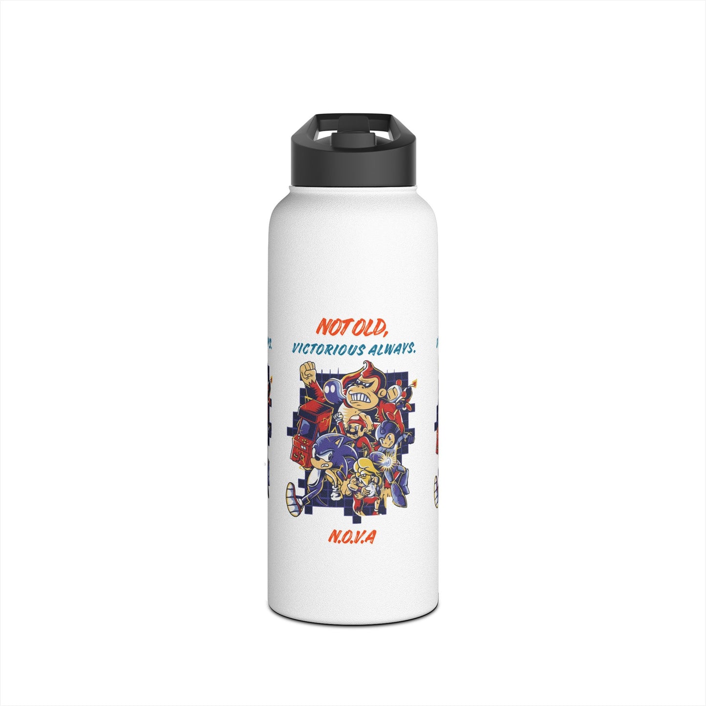 Personalized Initial Quote Cartoon Stainless Steel Water Bottle