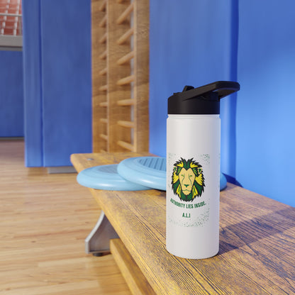 Personalized Initial Quote Lion Stainless Steel Water Bottle