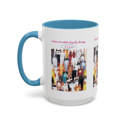 Personalized Initial Cat Collage Accent Coffee Mug