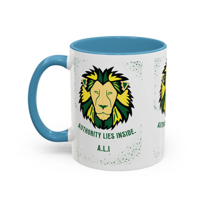 Personalized Initial Lion Accent Coffee Mug