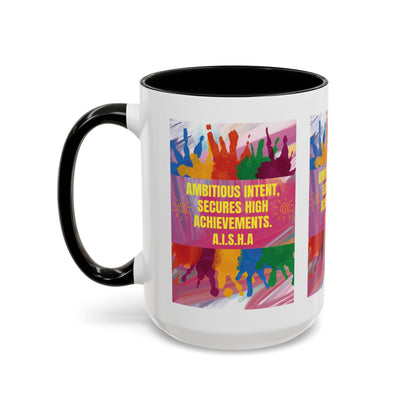 Personalized Initial Colorful Paint Accent Coffee Mug