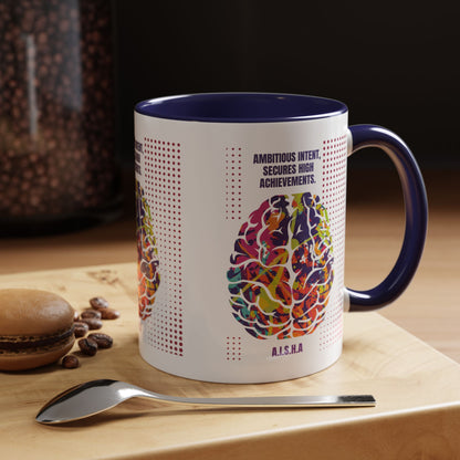 Personalized Initial Brain Accent Coffee Mug