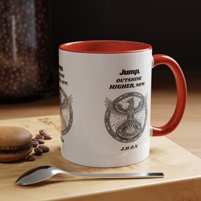 Personalized Eagle Circle Accent Coffee Mug