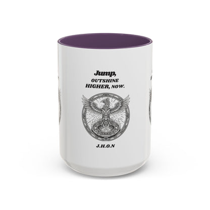 Personalized Eagle Circle Accent Coffee Mug