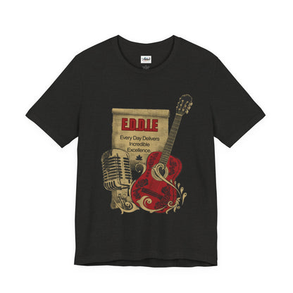 Personalized Music Vintage Microphone & Guitar Tee