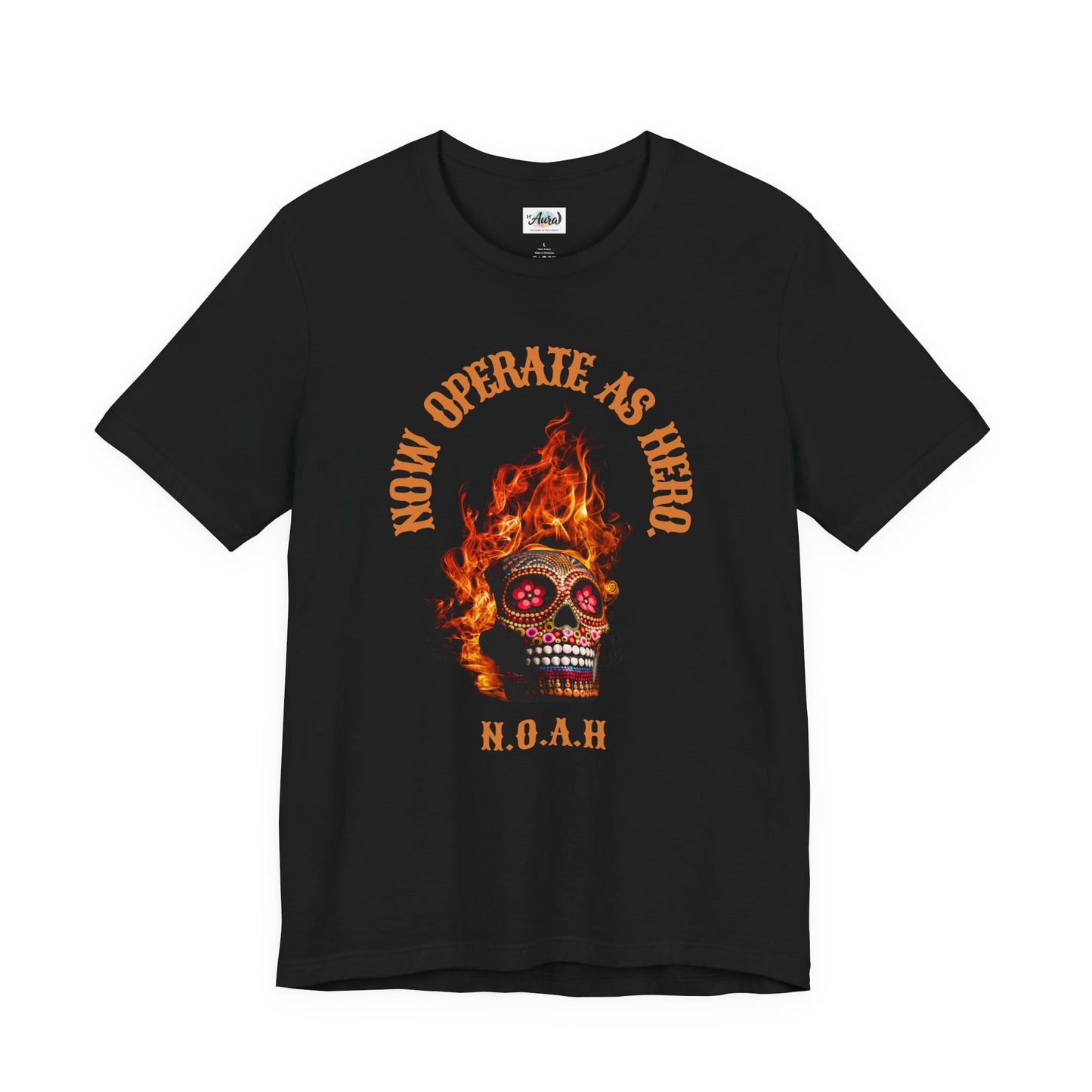 Personalized Fiery Skull Graphic Tee