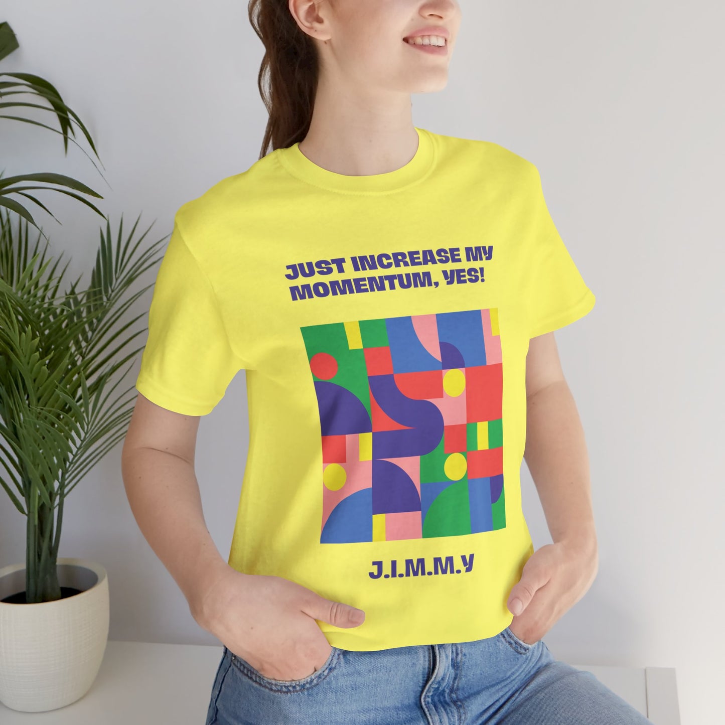 Personalized Momentum Graphic Colorful Geometric Design Tee