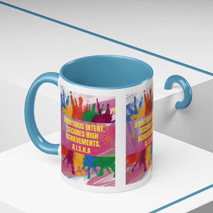 Personalized Initial Colorful Paint Accent Coffee Mug