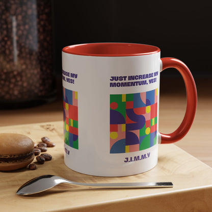 Personalized Initial Colorful Momentum Accent Coffee Mug