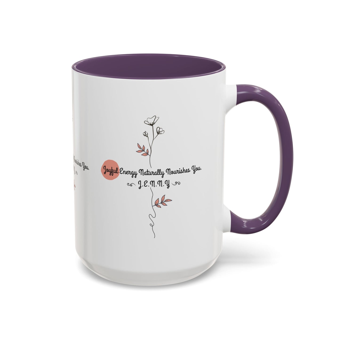Personalized Initial Floral Minimalist Accent Coffee Mug