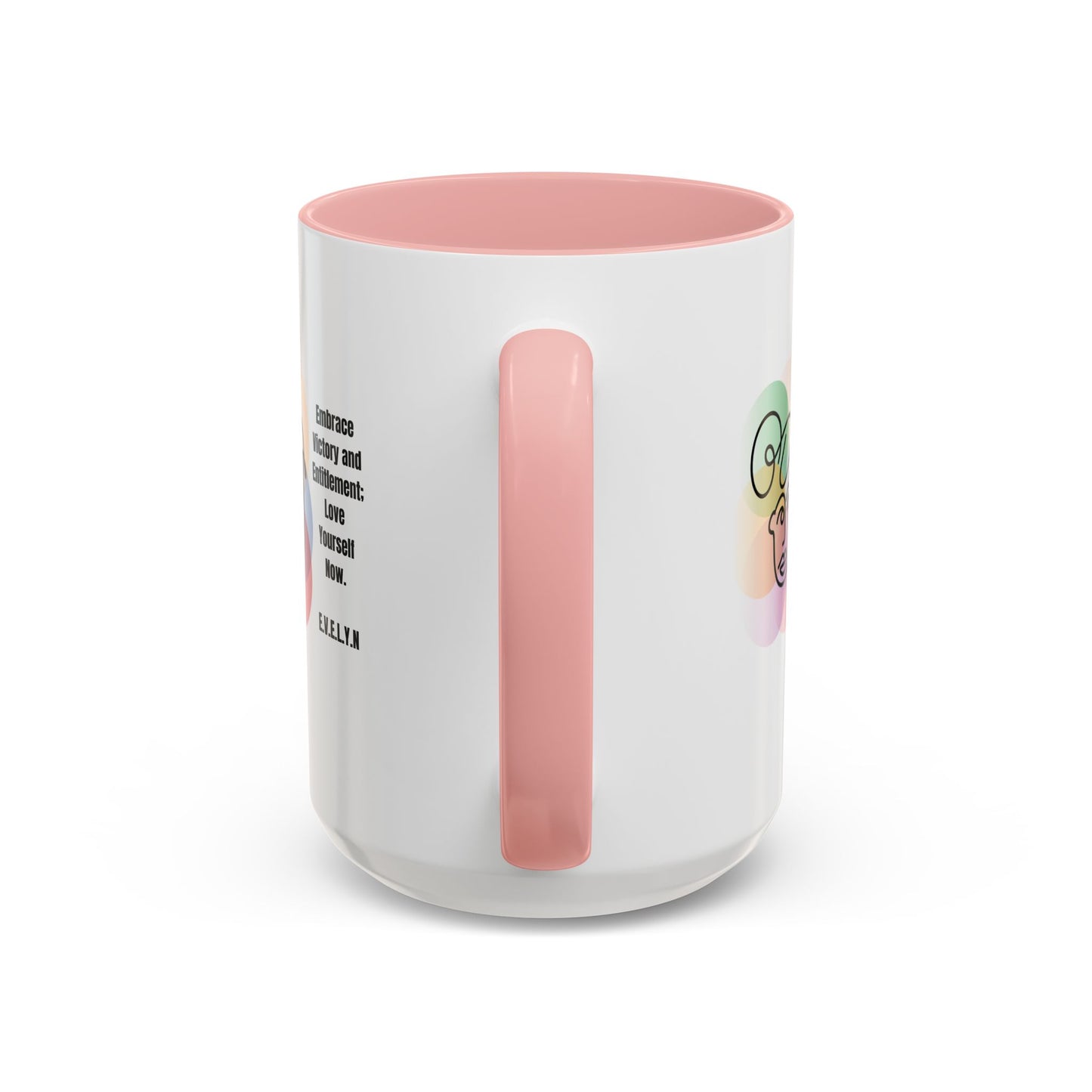 Personalized Initial Sketch Girl Accent Coffee Mug