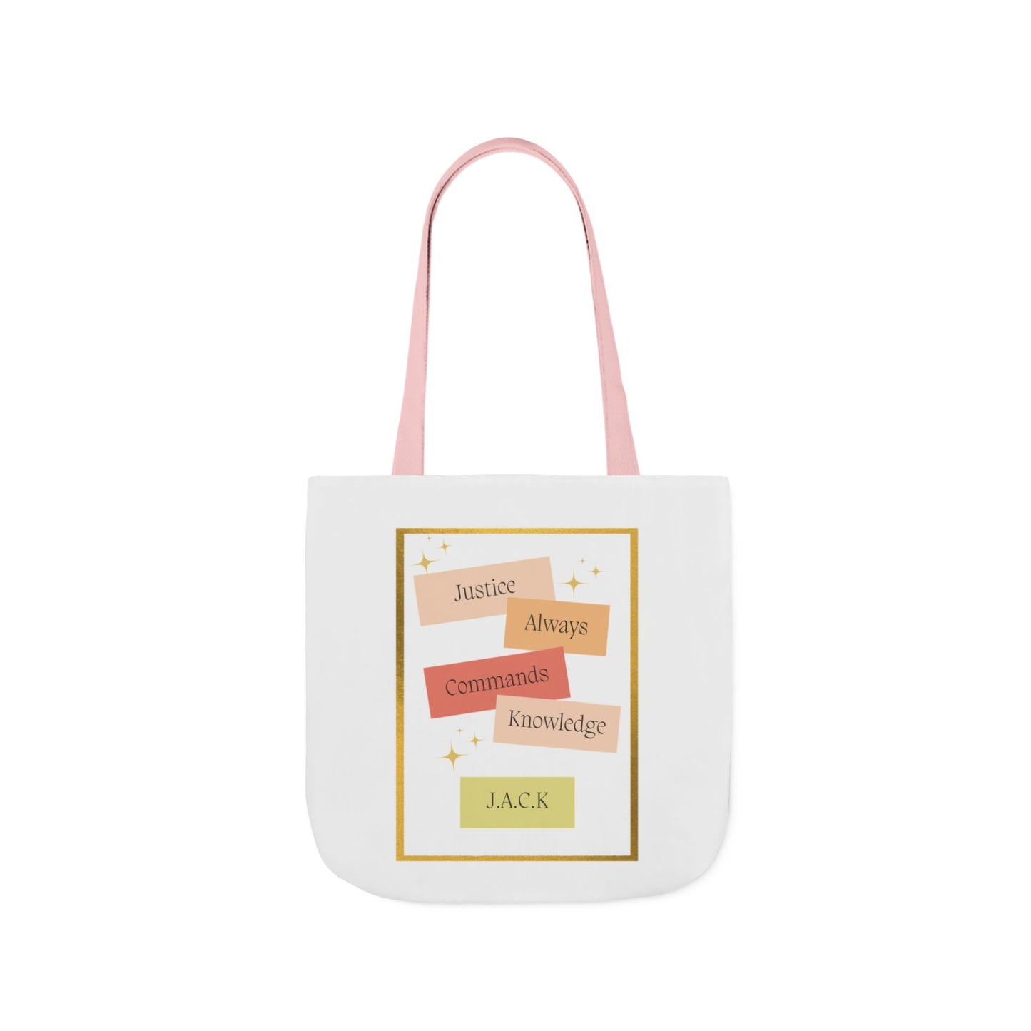 Personalized Initial Quote Inspirational Canvas Tote Custom Name