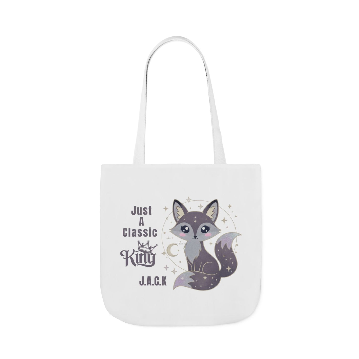 Personalized Initial Quote Fox King Canvas Tote Custom Name