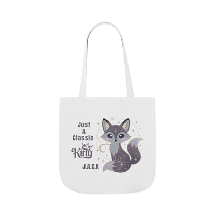 Personalized Initial Quote Fox King Canvas Tote Custom Name