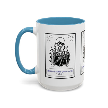 Personalized Initial Skeleton Accent Coffee Mug