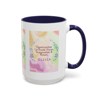 Personalized Ocean Theme Accent Coffee Mug