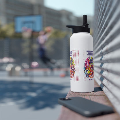 Personalized Initial Quote Brain Stainless Steel Water Bottle