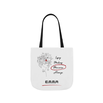 Personalized Initial Quote Floral Girl Canvas Tote Custom Name