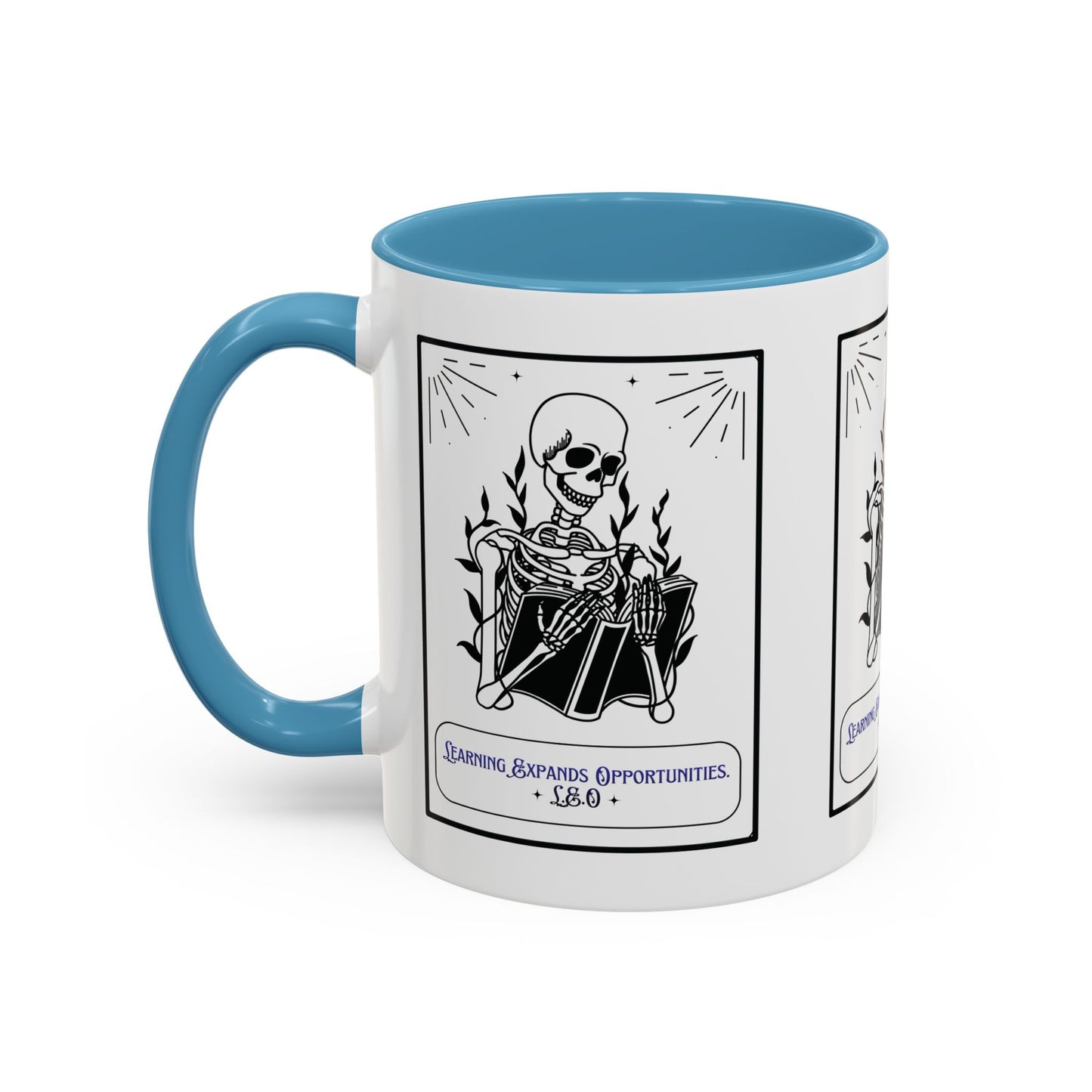 Personalized Initial Skeleton Accent Coffee Mug