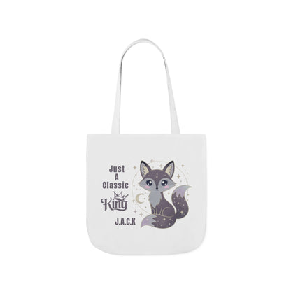 Personalized Initial Quote Fox King Canvas Tote Custom Name