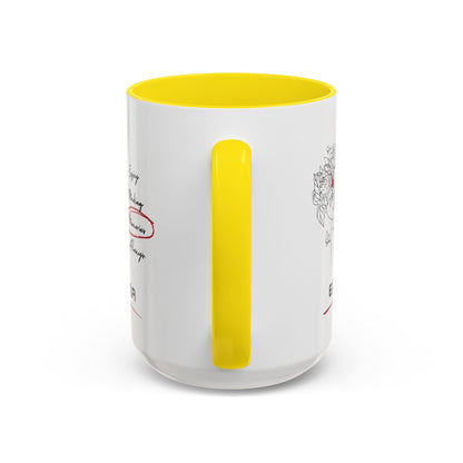 Personalized Initial Floral Girl Accent Coffee Mug