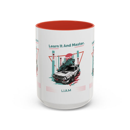 Personalized Retro Racing Accent Coffee Mug