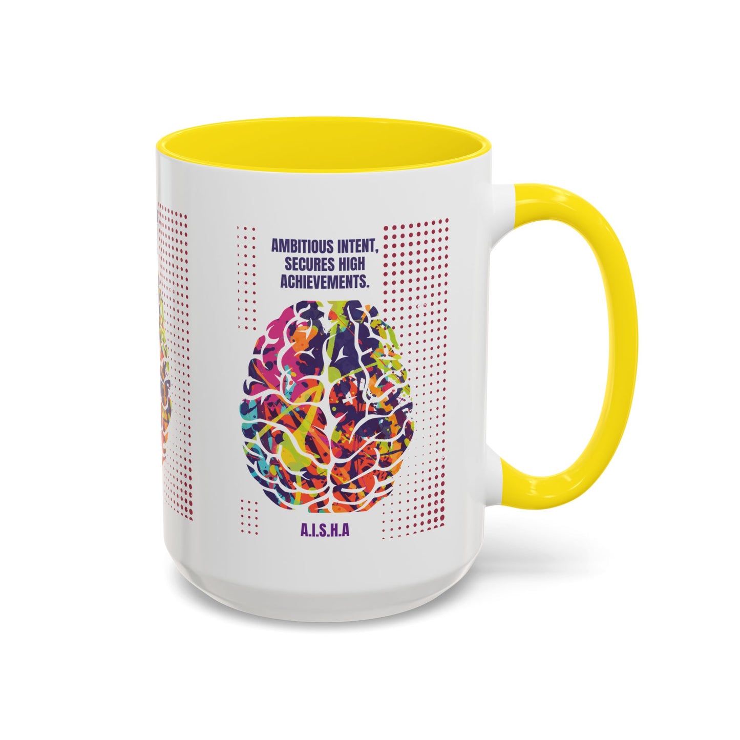 Personalized Initial Brain Accent Coffee Mug