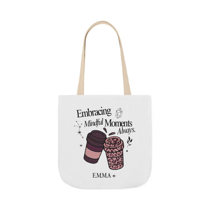 Personalized Initial Quote Coffee Cup Canvas Tote Custom Name