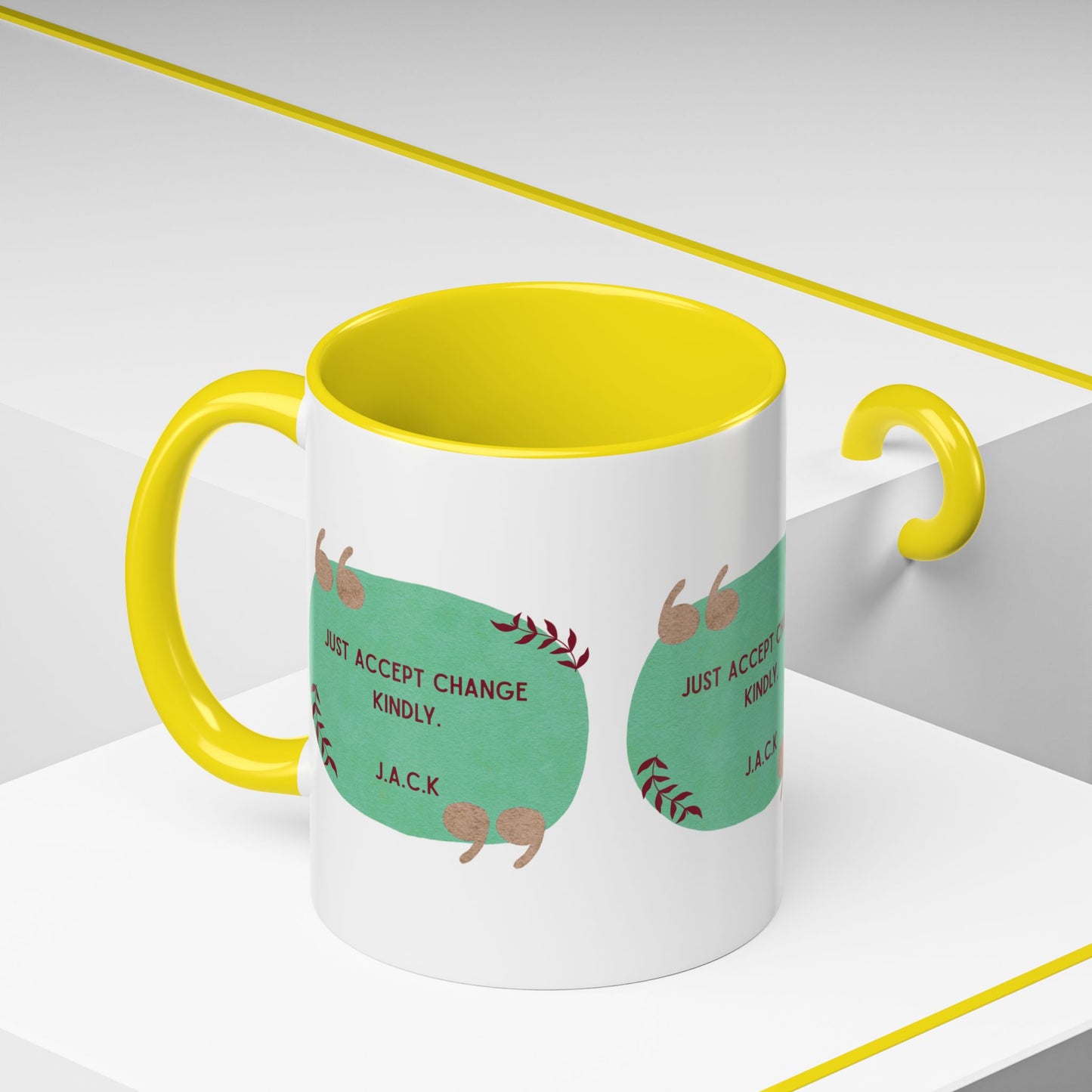 Personalized Note Box Accent Coffee Mug